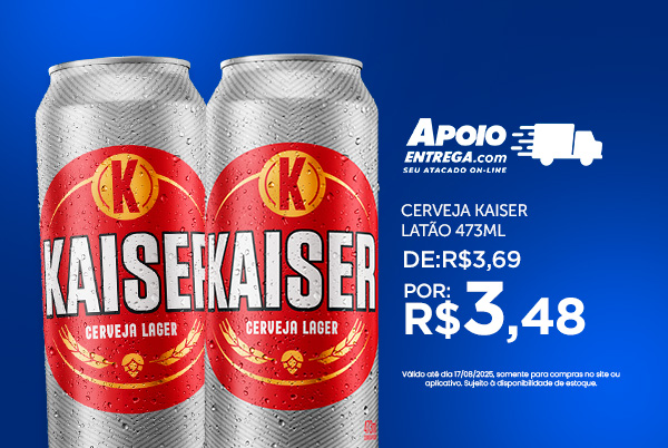 Cerveja Kaiser Latão 473ml até 17/08